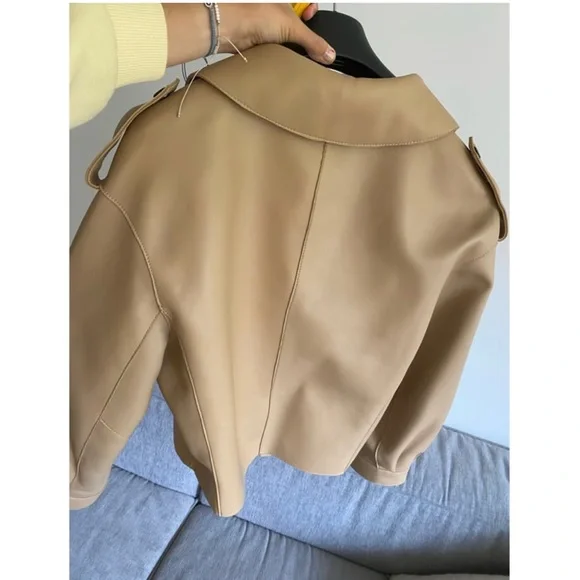 Ducie London Tan Leather Jacket M - Picture 5 of 8